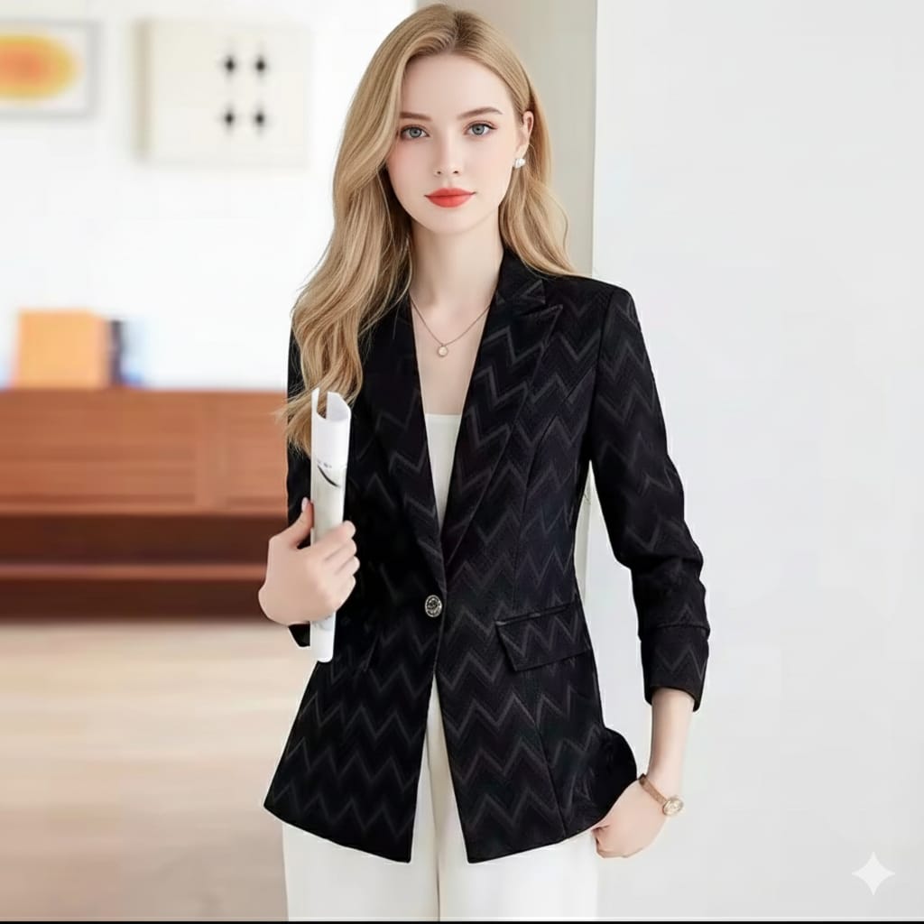 Modern Structured Single-Button Jacket