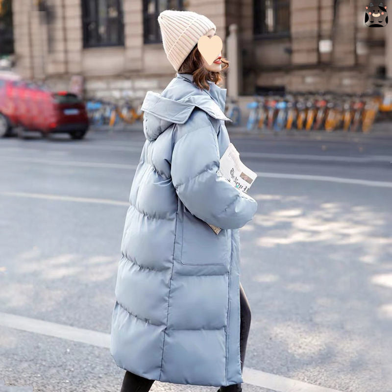 Thickened Mid-length Over-the-knee Cotton Coat