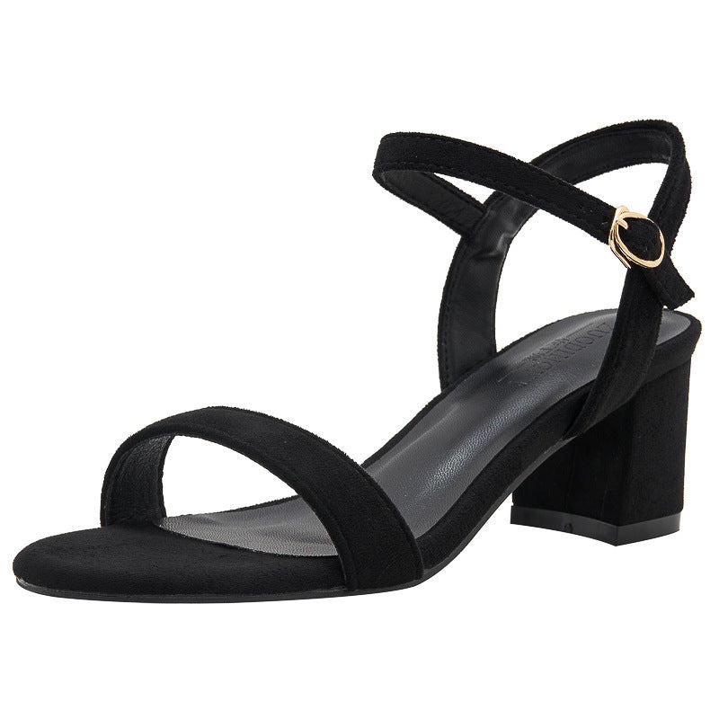 Classic Refined Open-Toe Heeled Sandals