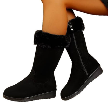 Comfort Flat Wedge Mid-Calf Cold Weather Boots