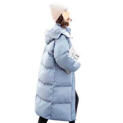 Thickened Mid-length Over-the-knee Cotton Coat