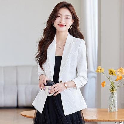 Modern Structured Single-Button Jacket