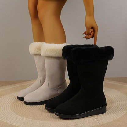 Comfort Flat Wedge Mid-Calf Cold Weather Boots