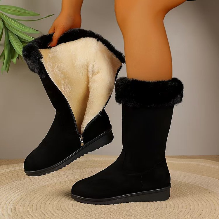 Comfort Flat Wedge Mid-Calf Cold Weather Boots