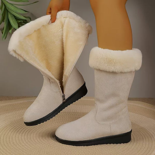 Comfort Flat Wedge Mid-Calf Cold Weather Boots