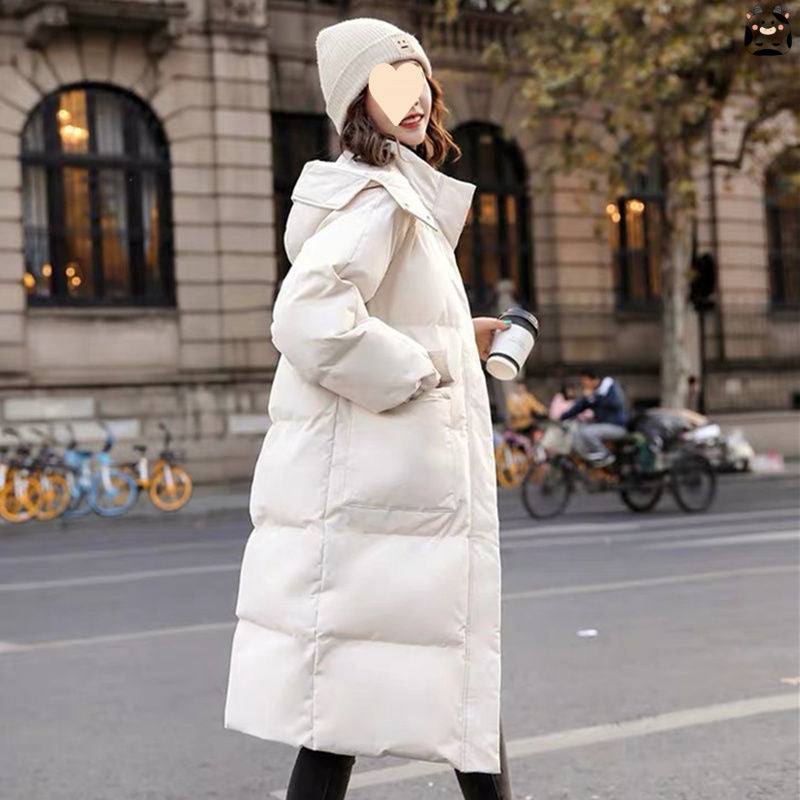 Thickened Mid-length Over-the-knee Cotton Coat