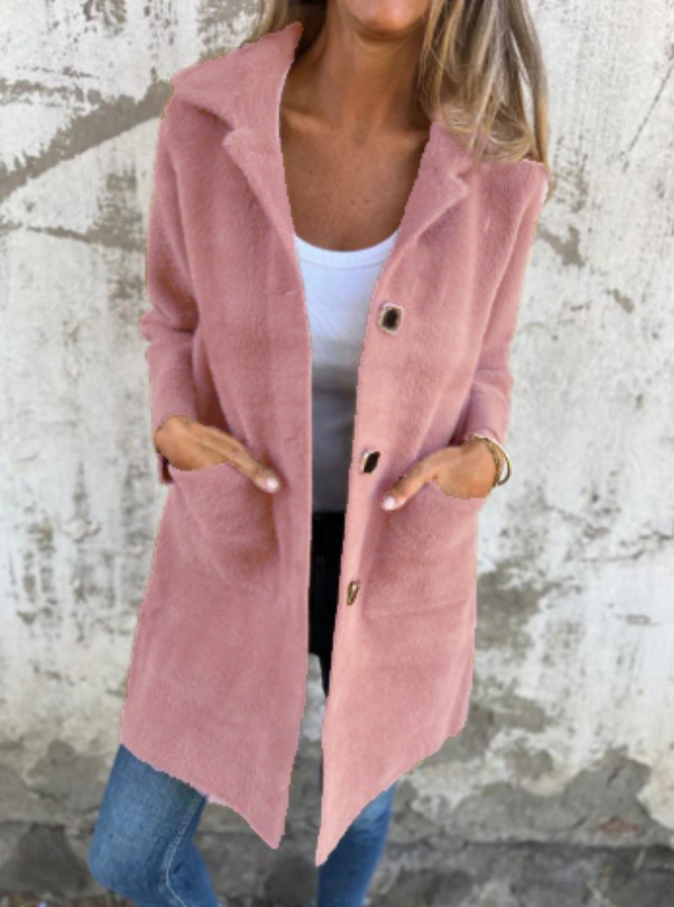 Effortless Chic Fuzzy Knit Outerwear