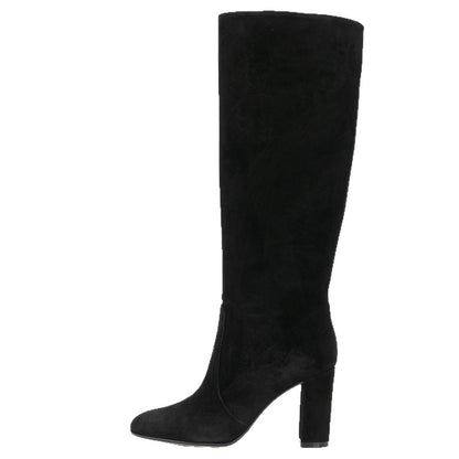 Elegant Suede Block Heel Knee-High Boots