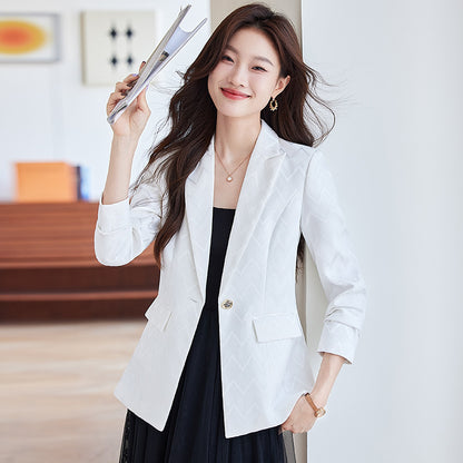 Modern Structured Single-Button Jacket