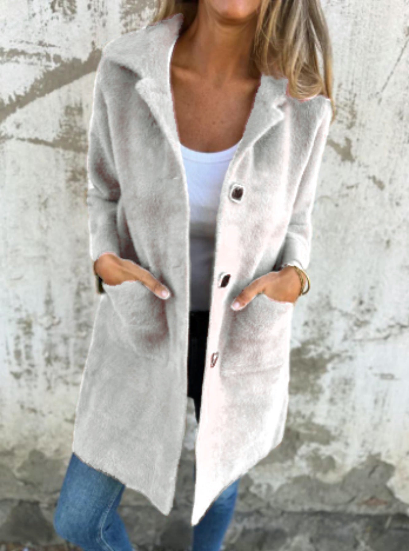 Effortless Chic Fuzzy Knit Outerwear