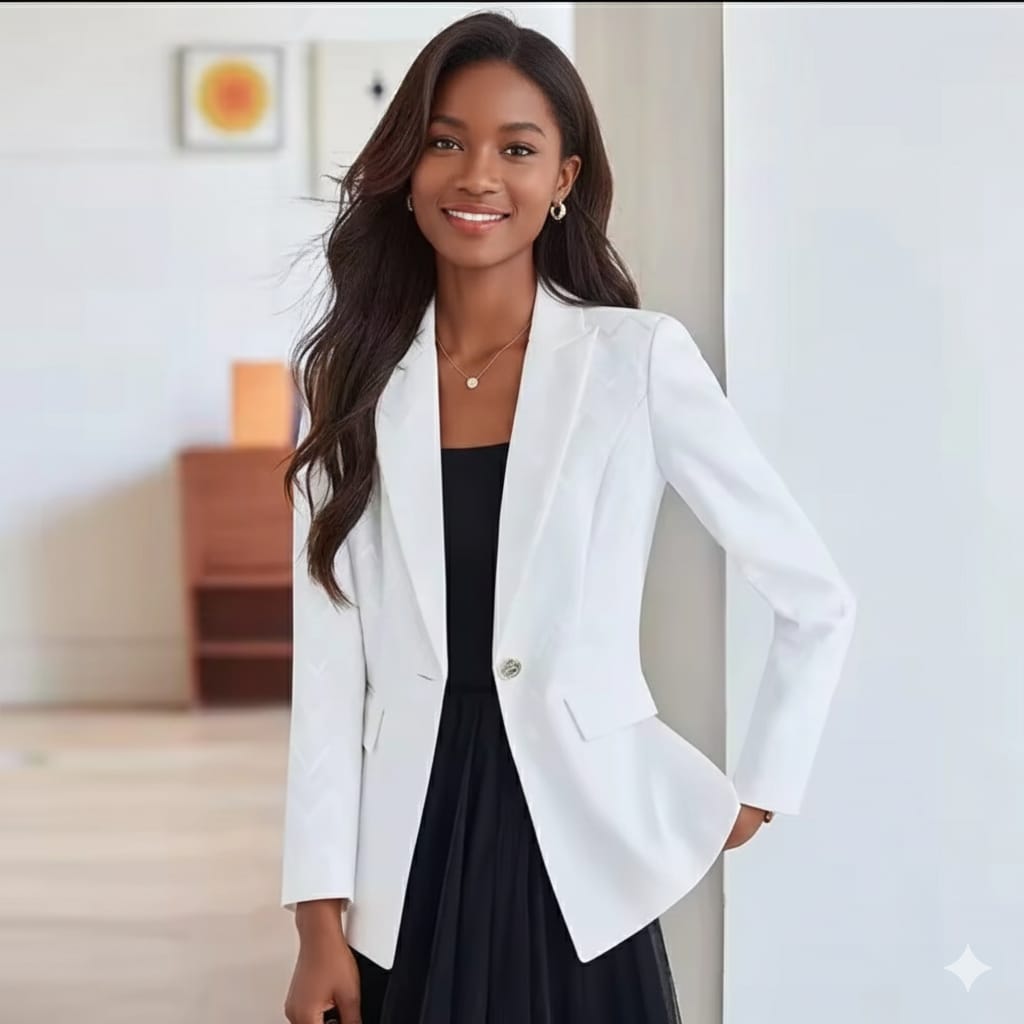 Modern Structured Single-Button Jacket