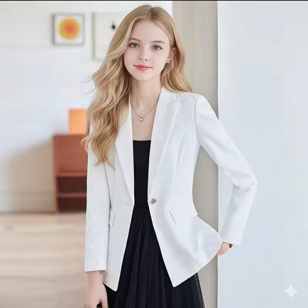 Modern Structured Single-Button Jacket